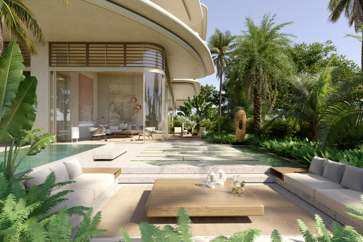 A rendering of a villa corner terrace at the upcoming Aman Beverly Hills in California. Source: Alagem Capital Group.