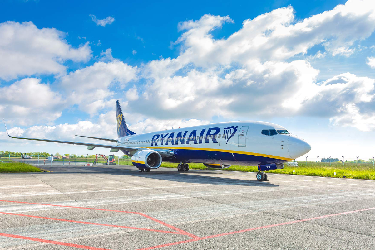 An exterior of a Ryanair plane. Source: Ryanair